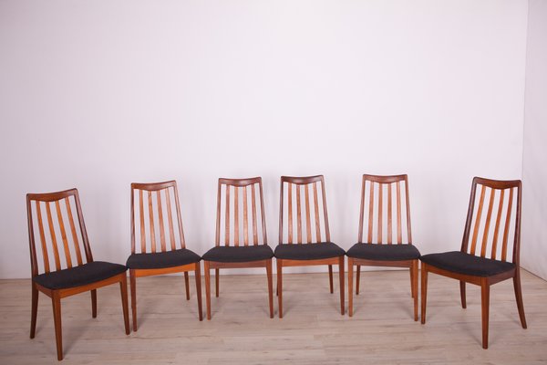 Fabric and Teak Dining Chairs by Leslie Dandy for G-Plan, 1960s, Set of 6-NIT-684266