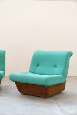 Fabric & Fiberglass Lounge Chairs from Lev & Lev, 1970s., Set of 2-KNM-1718211