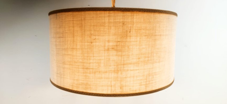 Fabric Suspension Light with Gold Silk Cord-QLH-1175103