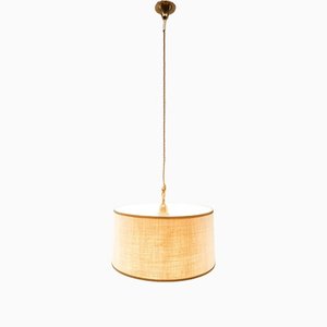 Fabric Suspension Light with Gold Silk Cord-QLH-1175103