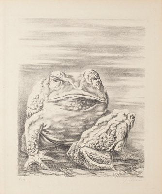 Fabrizio Clerici - The Frogs - Lithograph - 1940 Ca-ZCI-845756