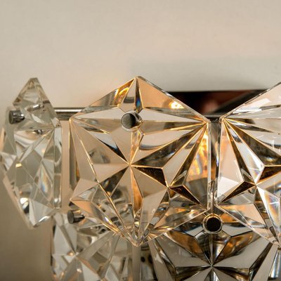 Faceted Crystal and Chrome Sconce by Kinkeldey, Germany, 1970s-VDW-839170