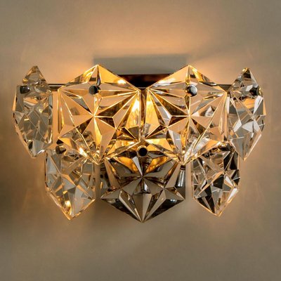 Faceted Crystal and Chrome Sconce by Kinkeldey, Germany, 1970s-VDW-839170