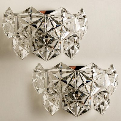 Faceted Crystal and Chrome Sconce by Kinkeldey, Germany, 1970s-VDW-839170