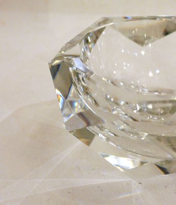 Faceted Crystal Ashtray from Val-St-Lambert, 1960s-RNR-1186395