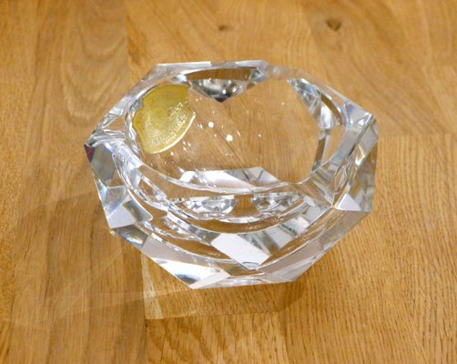 Faceted Crystal Ashtray from Val-St-Lambert, 1960s-RNR-1186395