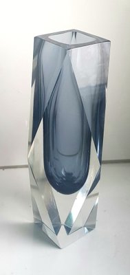 Facetted Blue Muranoglas Vase, 1950s-QDP-1451488