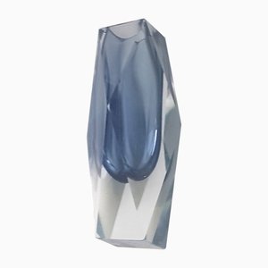 Facetted Blue Muranoglas Vase, 1950s-QDP-1451488