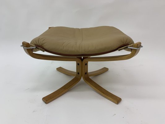 Falcon Leather Hocker Chair by Sigurd Ressel for Vatne Furniture, 1970s-BGP-1231473