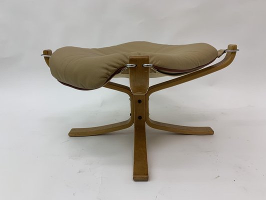 Falcon Leather Hocker Chair by Sigurd Ressel for Vatne Furniture, 1970s-BGP-1231473