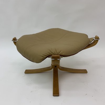 Falcon Leather Hocker Chair by Sigurd Ressel for Vatne Furniture, 1970s-BGP-1231473