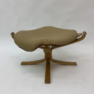 Falcon Leather Hocker Chair by Sigurd Ressel for Vatne Furniture, 1970s-BGP-1231473