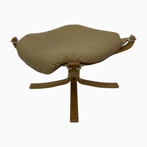 Falcon Leather Hocker Chair by Sigurd Ressel for Vatne Furniture, 1970s-BGP-1231473