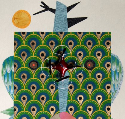 Fallen Angel by Raluca Arnăutu, Collage on Paper-YKI-860018