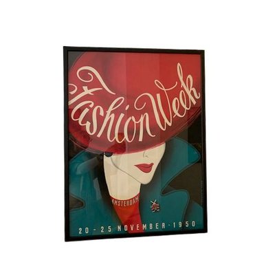 Fashion Week Poster by Reyn Dirksen, Netherlands, 1950s-GG-1420127