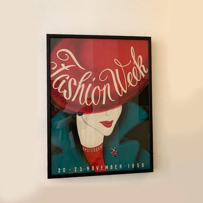 Fashion Week Poster by Reyn Dirksen, Netherlands, 1950s-GG-1420127