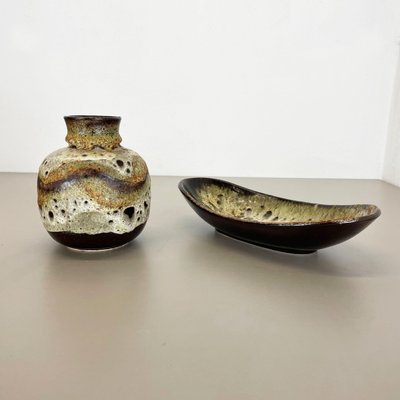 Fat Lava Abstract Pottery Elements attributed to Ruscha, Germany, 1960s-QZ-1428323