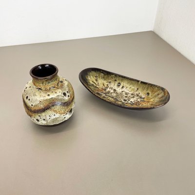 Fat Lava Abstract Pottery Elements attributed to Ruscha, Germany, 1960s-QZ-1428323