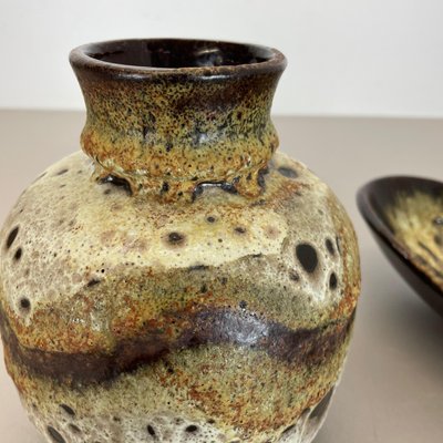 Fat Lava Abstract Pottery Elements attributed to Ruscha, Germany, 1960s-QZ-1428323