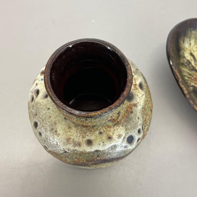 Fat Lava Abstract Pottery Elements attributed to Ruscha, Germany, 1960s-QZ-1428323