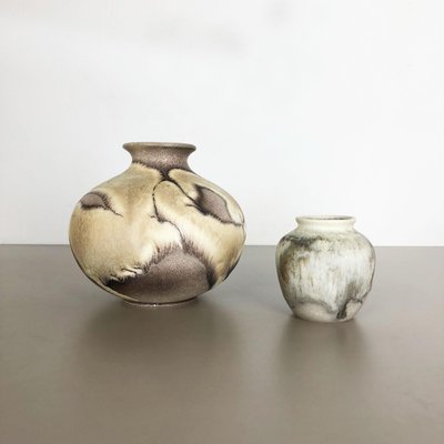 Fat Lava Abstract Pottery Vases by Ruscha, Germany, 1960s, Set of 2-QZ-1153791