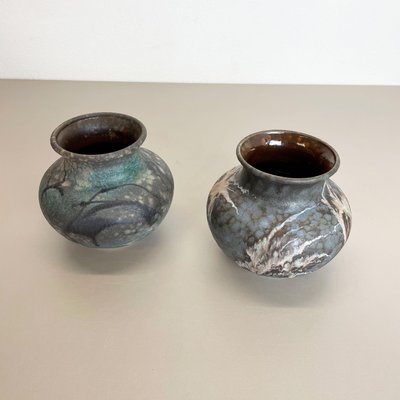 Fat Lava Abstract Pottery Vases by Ruscha, Germany, 1960s, Set of 2-QZ-1134662