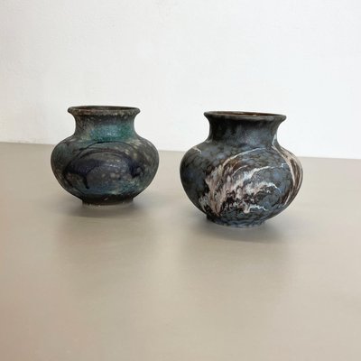 Fat Lava Abstract Pottery Vases by Ruscha, Germany, 1960s, Set of 2-QZ-1134662