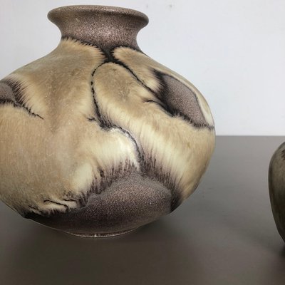 Fat Lava Abstract Pottery Vases by Ruscha, Germany, 1960s, Set of 2-QZ-1153791