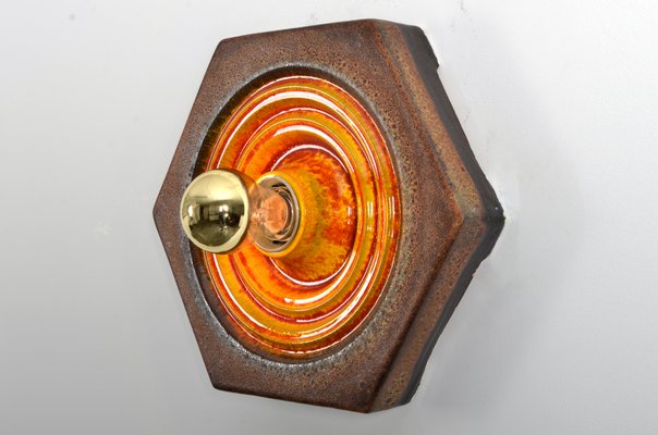 Fat Lava Ceramic Sconce from Pan, 1970s-IV-743706