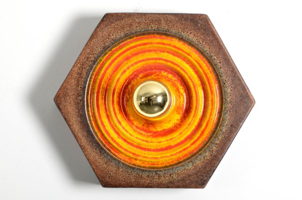 Fat Lava Ceramic Sconce from Pan, 1970s-IV-743706