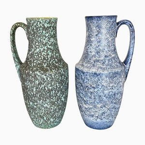 Fat Lava Ceramic Vases by Scheurich, Germany, 1970s, Set of 2-QZ-1282188