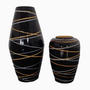 Fat Lava Ceramic Vases from Scheurich, 1960s, Set of 2-RDW-740792