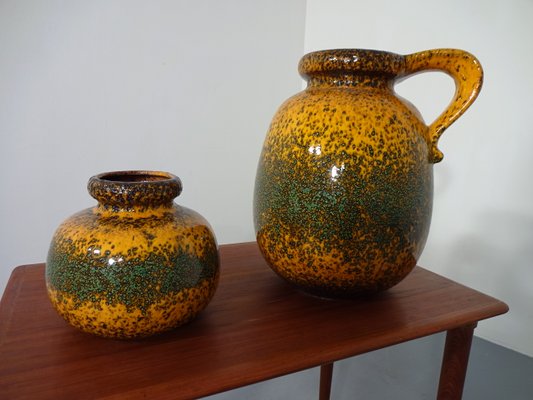 Fat Lava Ceramic Vases from Scheurich, 1970s, Set of 2-RDW-638937