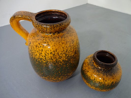 Fat Lava Ceramic Vases from Scheurich, 1970s, Set of 2-RDW-638937