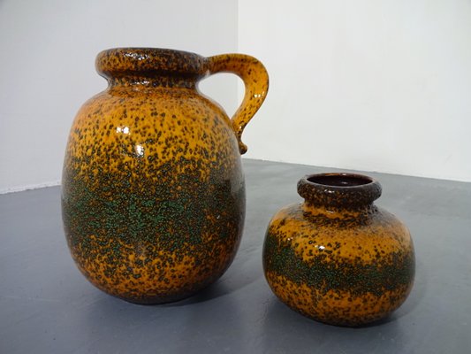 Fat Lava Ceramic Vases from Scheurich, 1970s, Set of 2-RDW-638937