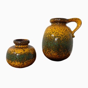 Fat Lava Ceramic Vases from Scheurich, 1970s, Set of 2-RDW-638937