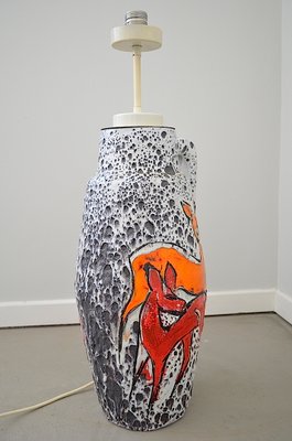 Fat Lava Floor Lamp with Deer from Scheurich Keramik, 1960s-OV-654050