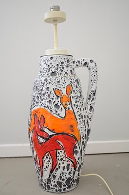 Fat Lava Floor Lamp with Deer from Scheurich Keramik, 1960s-OV-654050