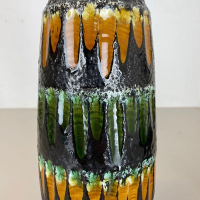 Fat Lava Multi-Color Vases from Scheurich, Germany, 1970s, Set of 2-QZ-1437217