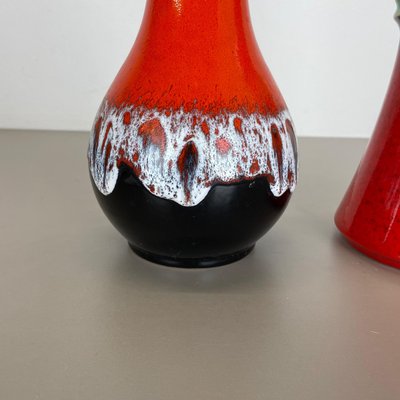 Fat Lava Op Art Pottery Vase from Jasba Ceramics, Germany, Set of 2-QZ-1308839