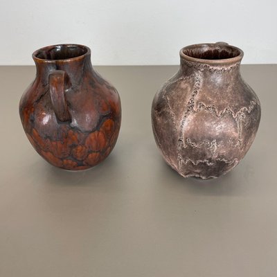 Fat Lava Pottery Vases by Ruscha, Germany, 1960s, Set of 2-QZ-1153795