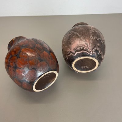 Fat Lava Pottery Vases by Ruscha, Germany, 1960s, Set of 2-QZ-1153795