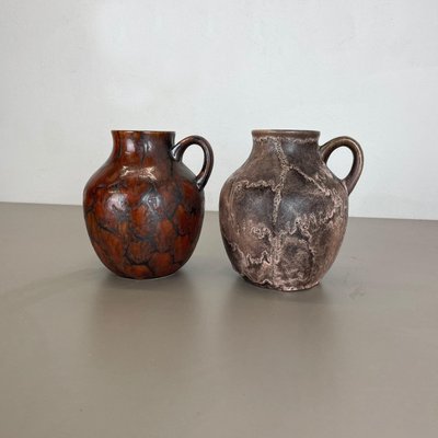 Fat Lava Pottery Vases by Ruscha, Germany, 1960s, Set of 2-QZ-1153795