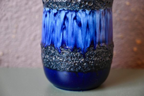 Fat Lava Style Blue Vase from Scheurich, 1960s-AIU-1782887