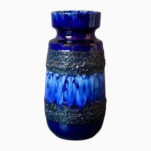 Fat Lava Style Blue Vase from Scheurich, 1960s-AIU-1782887