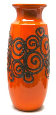 Fat Lava Vase in Orange by Scheurich, 1960s-MJY-1398802