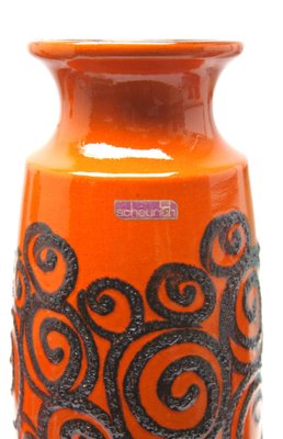 Fat Lava Vase in Orange by Scheurich, 1960s-MJY-1398802