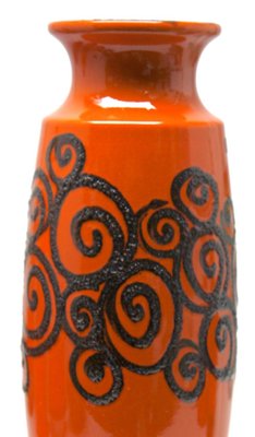 Fat Lava Vase in Orange by Scheurich, 1960s-MJY-1398802