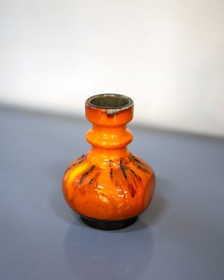 Fat Lava Vase in Orange Color, W. Germany, 1950s-DIP-1755688