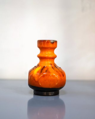 Fat Lava Vase in Orange Color, W. Germany, 1950s-DIP-1755688